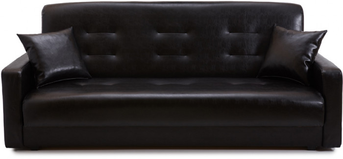 Диван-кровать Аккорд 140х190, книжка, экокожа, цвет черный