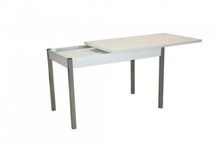Стол обеденный Бродвей Бетон белый / металлик