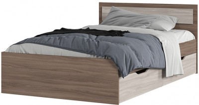 ГАРМОНИЯ КР 606 кровать с ящиками (1,252х0,78х2,032) шимо темный/шимо светлый