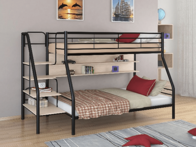 Двухъярусная кровать Толедо-1П (Черный)
