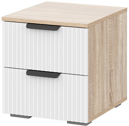 Тумба прикроватная Норд Лине Т01-400, Дуб сонома, Софт пломбир