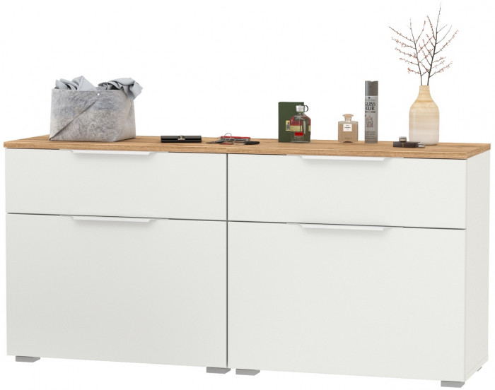 Октава 16.127 Тумба для обуви + 16.127 Тумба для обуви, цвет белый шагрень/дуб крафт золотой/фасады МДФ белый шагрень, ШхГхВ 129,8х35,4х62,2 см.