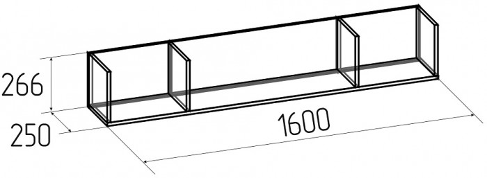 Полка навесная Аурелио 14, белый