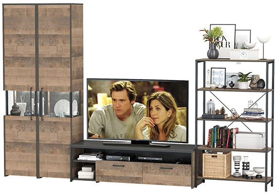 Трувор Гостиная 028, дуб гранж песочный/интра