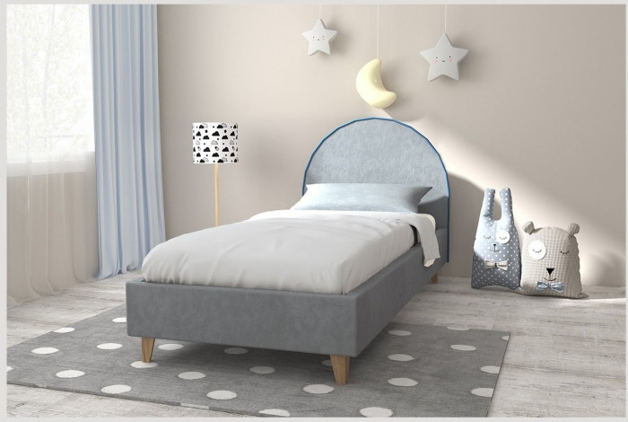 Кровать 0,8 арт.014 (Бежевый/Дуб Вотан)