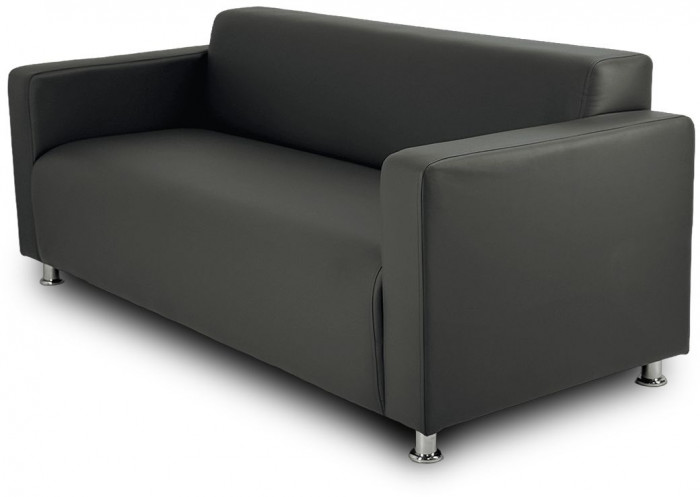 Диван прямой Томи, 200 см, экокожа, черный