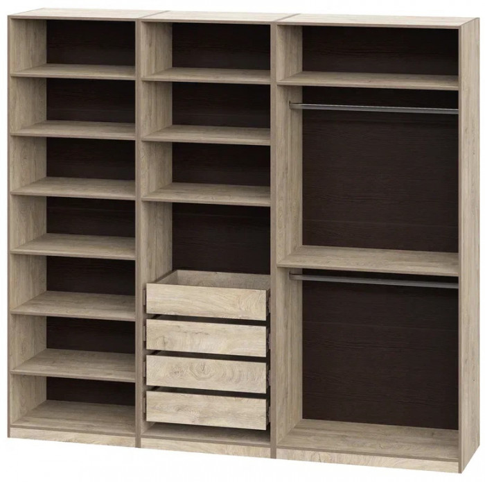 Шкаф без фасадов Этна 2.5 м. Комплект 4