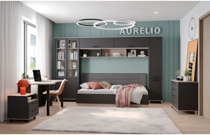 Детская Аурелио. Комплект 5, Антрацит, Блеквуд сатиновый