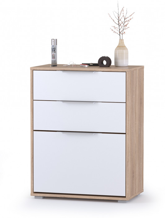 Куба Прихожая 9, цвет дуб сонома/белый премиум, ШхГхВ 287,8х107,3х210,6 см., универсальная сборка