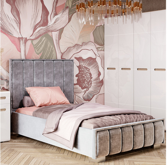 Кровать с подъемным механизмом Мирабель КР-06 (1,2м), Грифельный