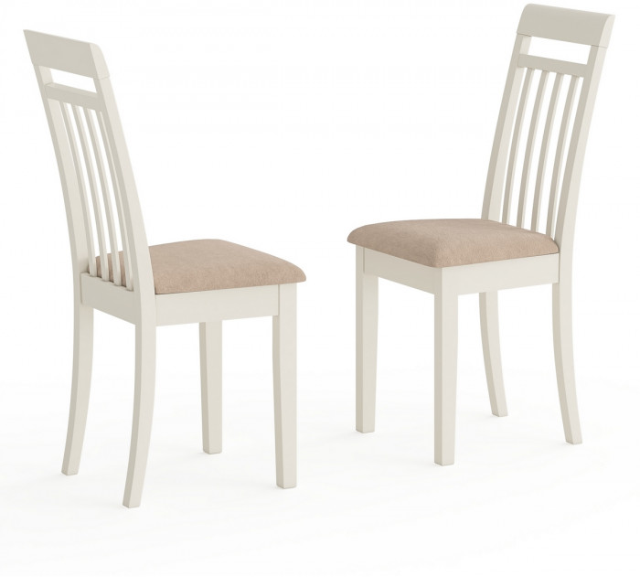 Два стула Мебель--24 Гольф-11 разборных, цвет слоновая кость, обивка ткань велюр бежевый 05, ШхГхВ 40х40х100 см., от пола до верха сиденья 47 см.