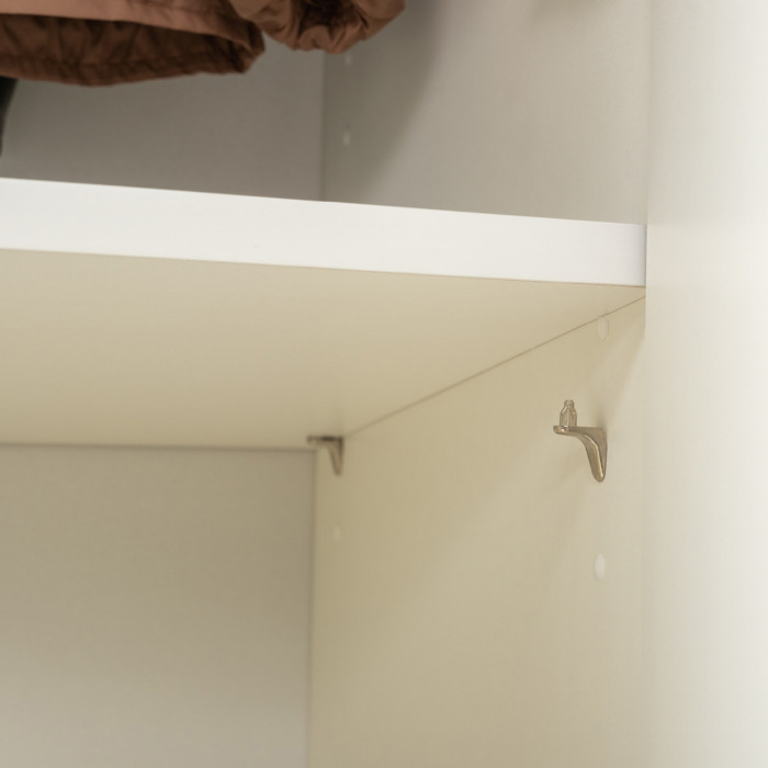 Октава Набор шкафов 01, цвет белый шагрень/дуб крафт золотой/фасады МДФ белый шагрень, ШхГхВ 128,8х35,3х197,6 см., универсальная сборка