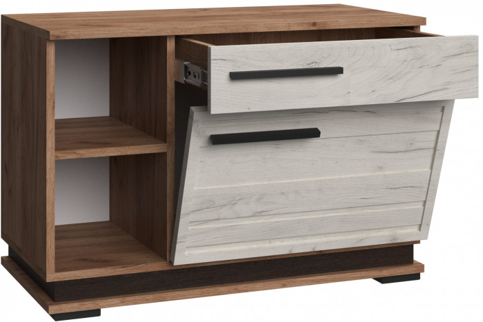 Модена Прихожая, композиция 3, Дуб крафт табачный/Дуб белый/Венге