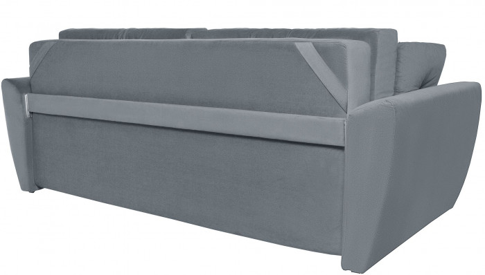 Диван-кровать Амстердам Люкс, 160х195, еврокнижка, пружинный блок, велюр, серый