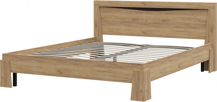 Спальня "Паола" КР 702 (1500х844х2120 мм) с ортопедом дуб крафт золото