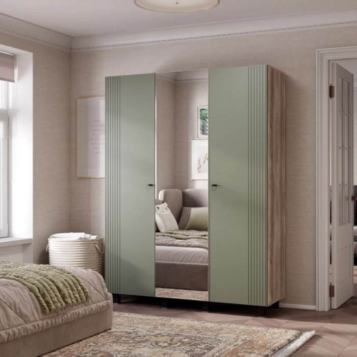 "Олива" ШК-08 Шкаф 3-х створчатый Дуб каньон/MF12