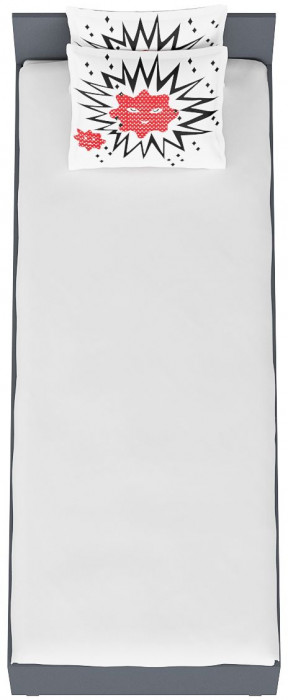 Мори Кровать 0800, цвет графит, ШхГхВ 83,5х203,5х70 см., сп.м. 800х2000 мм., без матраса, основание есть