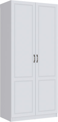 Шкаф 2-х створчатый Апполия, Белый/Белый дуб