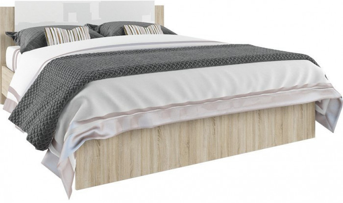 Модульная спальня Софи, композиция 3, Белый глянец/Дуб Сонома