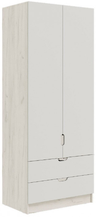 Модульная детская Юниор-4, композиция 2 (Шарли белый, Крафт белый)