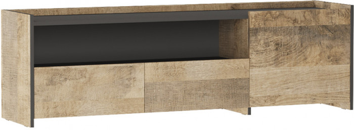Тумба для ТВ Денвер, Графит, Дуб гранж песочный
