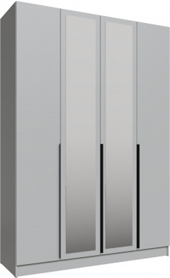 Шкаф Мадрид (1,6) с 6 ящ. внутри с зеркалом, Камень серый