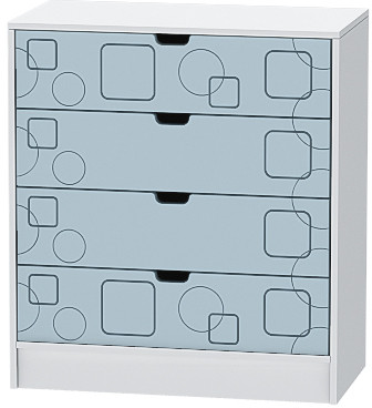 Детская комната Бриз МДФ, набор 7, Белый/Антарктида (Квадрат)