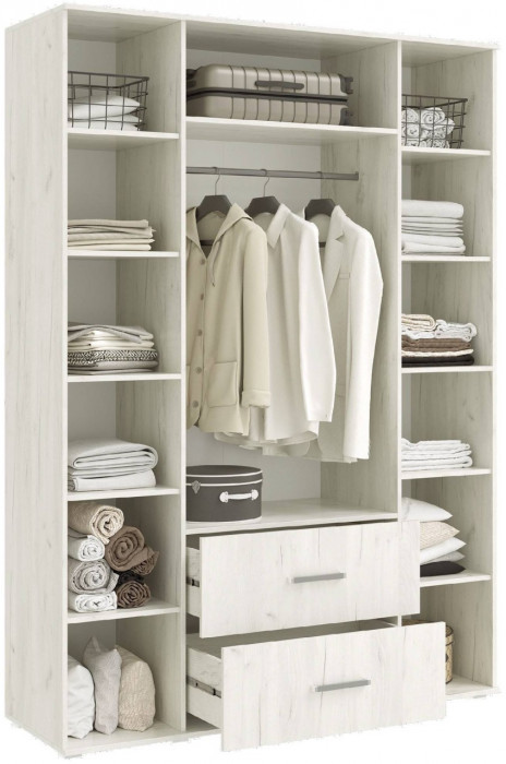 Модульная спальня Фиеста NEW композиция 2 (Дуб крафт белый/Графит)