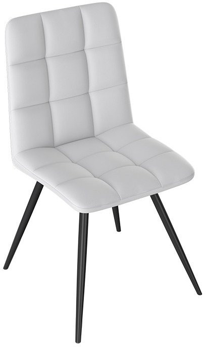 Бруно Стул (конус Т3) (Черный муар матовый/Кожзам Бежевый)