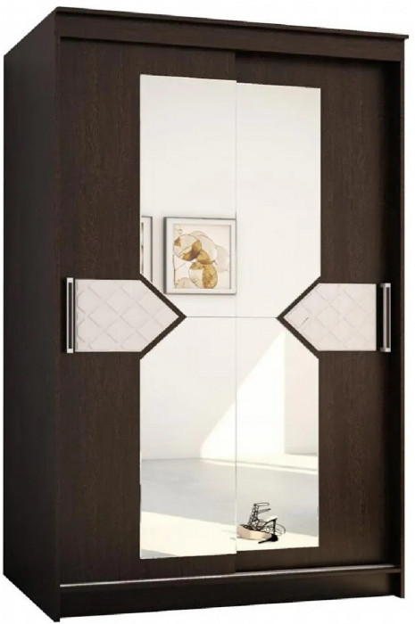 Николь Шкаф-купе 2 (Ясень Шимо / Лиственница темная)