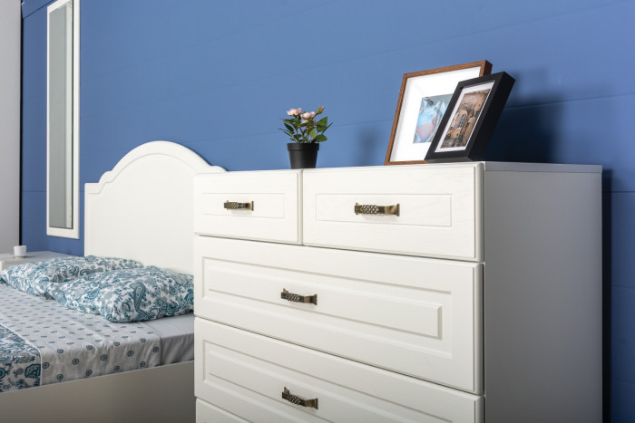 Ливерпуль Комод 10.103, ясень ваниль/белый