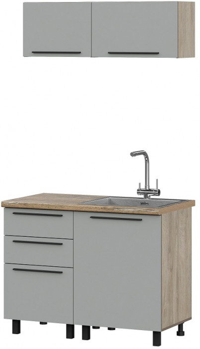 Кухня Этна 1.1 м. Комплект 2, софт грей