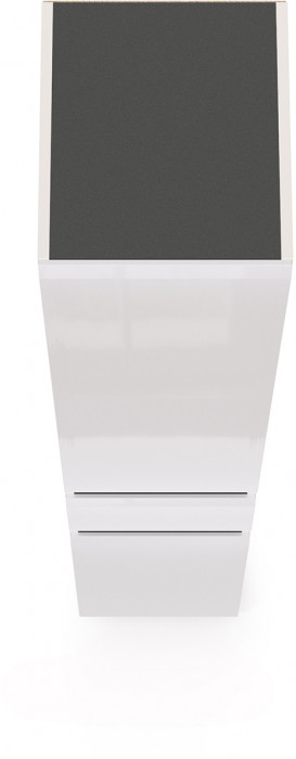 Сидней 13.202 Шкаф с ящиком, корпус: белый/чёрный/фасады: МДФ белый глянец