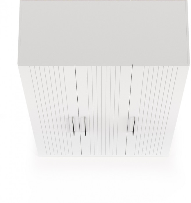 Валенсия Спальня 13.12 Шкаф комбинированный, ЛДСП белый шагрень/МДФ белый шагрень