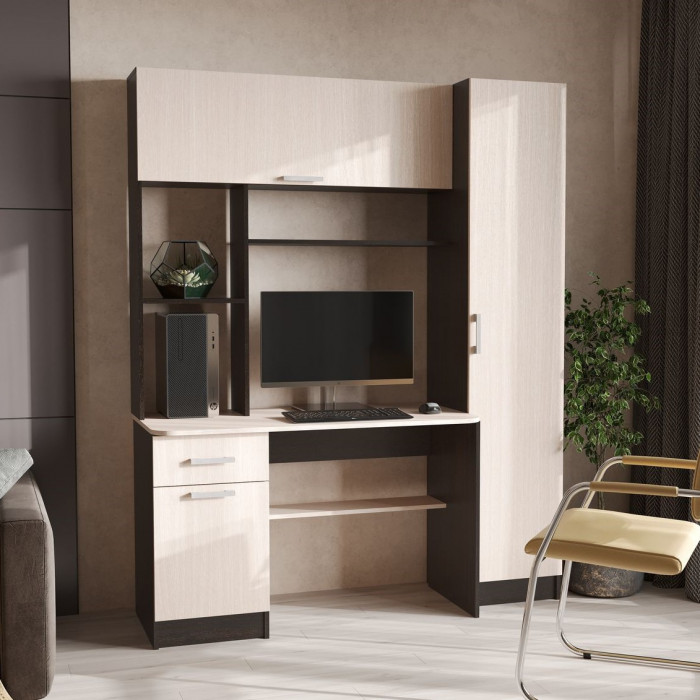 СТОЛ КОМПЬЮТЕРНЫЙ №7 (1,6х2,0х0,6) венге/белфорт