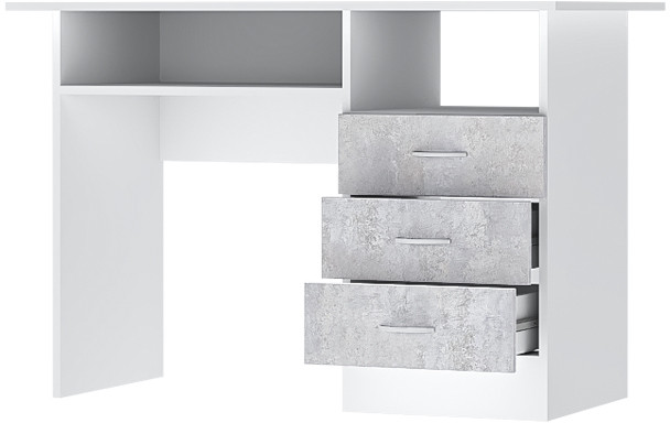 Детская комната Бриз ЛДСП, набор 4, Белый/Цемент светлый