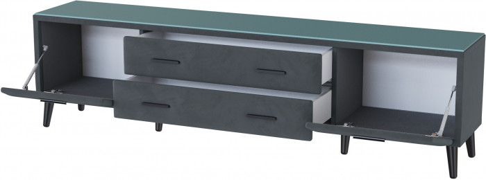 Тумба ТВ интерьерная 2,0 Пай серый/мдф бриз