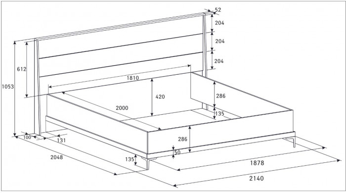 Кровать с ортопедическим основанием Кара 1 180х200
