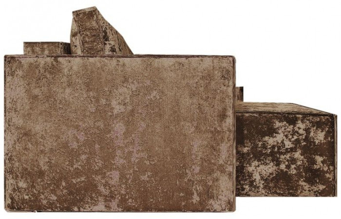 Диван-кровать Лофт Люкс Плюш П-образный с 2 отоманками, еврокнижка, 145х270, коричневый