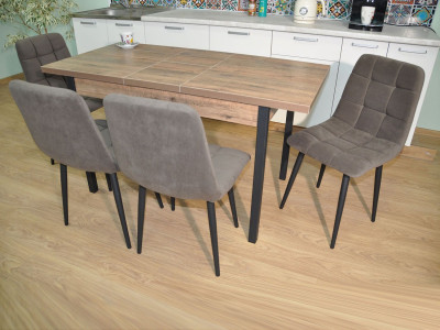 Обеденная группа Колорадо / Стул Х 4 шт. / Веллингтон/черный / бид 08