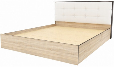 Кровать Лирика ЛК-2 к/з милк + основание ЛДСП 140