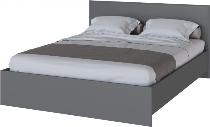 Плейона Кровать 1600 графит серый