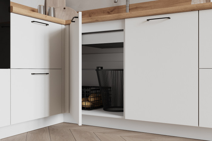 КГ Угловой 1500х3150 (с пм) , Белый софт матовый  Арника РМ в.5