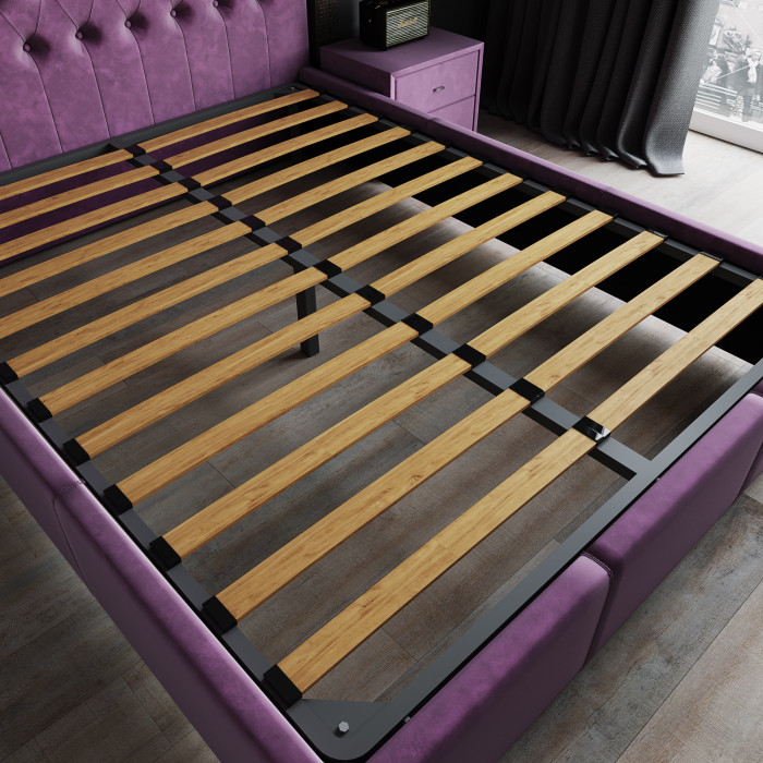 Октавия Кровать интерьерная 180 светло-серый ромб, ортопед