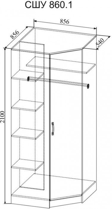 Модульная гостиная Софи, композиция 3, Белый глянец/Дуб Сонома