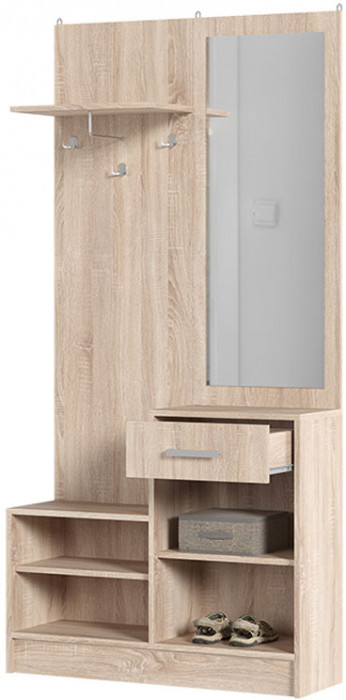 Прихожая "Дебора" (900х1840х292) дуб сонома/дуб сонома