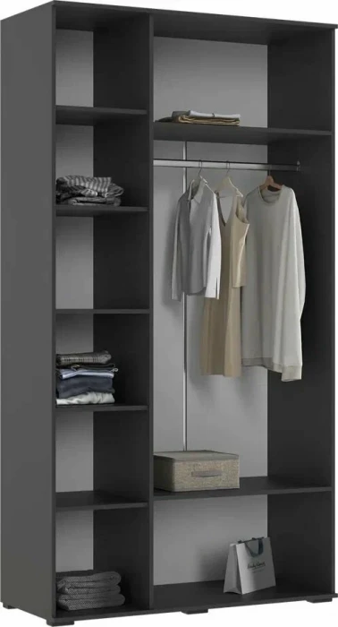 Норд Композиция Шкафов с антресолями + Терминал, Графит/Графит