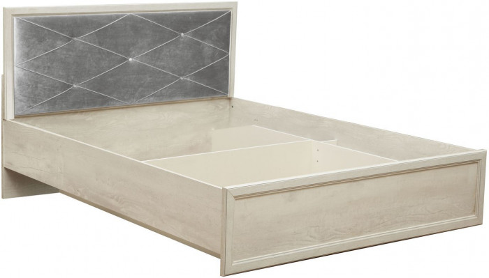 Кровать двуспальная с подъемным механизмом 32.26-02 Сохо (1600) Бетон пайн белый