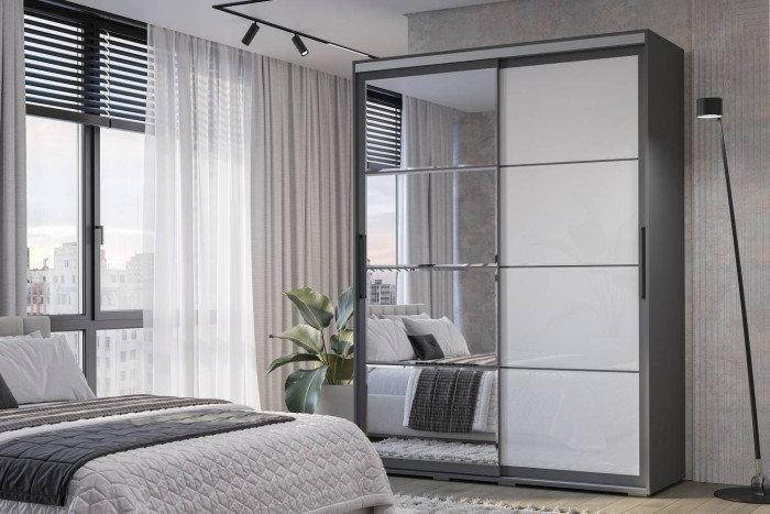 Шкаф-купе ШКК-06 Крафт-6, Графит