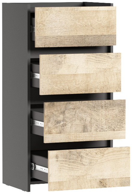 Прихожая Денвер. Комплект 1, Графит, Дуб гранж песочный